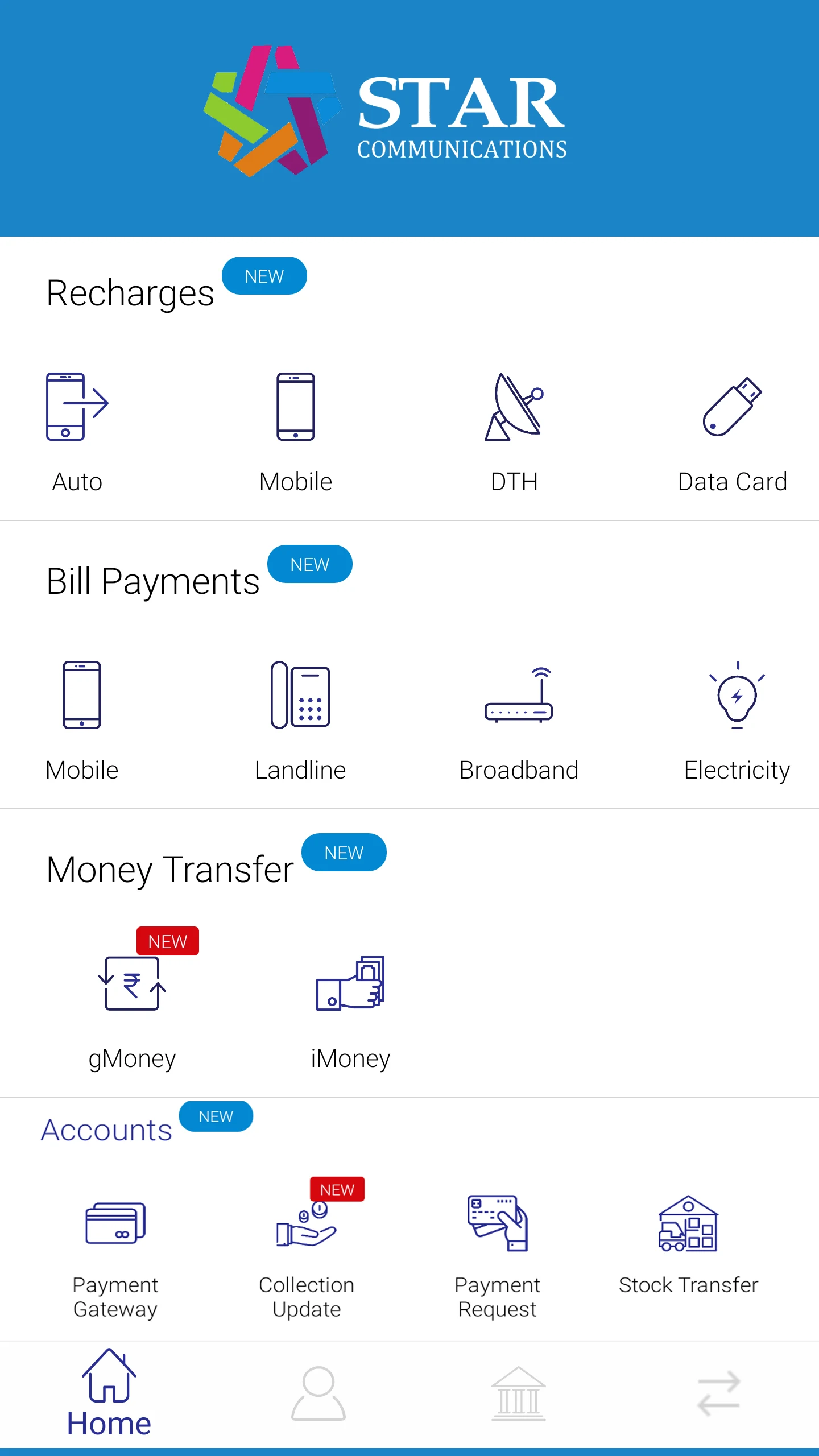 StarEC-Recharge,AEPS,Bills screenshot